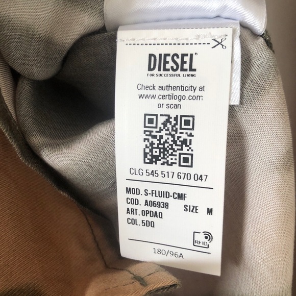 Diesel Shirt S Fluid CMF Shirt Size M - Picture 8 of 16